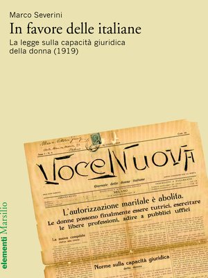 cover image of In favore delle italiane